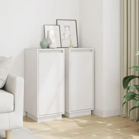 Aparador 2 uds madera maciza de pino blanco 31,5x34x75 cm by , Sideboards - Ref: Foro24-813353, Price: 80,26 €, Discount: %