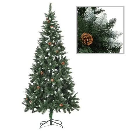 Árbol de Navidad artificial con piñas y brillo blanco 210 cm by , Christmas trees - Ref: Foro24-284319, Price: 113,90 €, Disc...