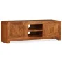 Mueble de TV madera maciza acabado miel 120x30x40 cm de , Muebles TV - Ref: Foro24-244679, Precio: 350,11 €, Descuento: %