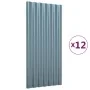 Paneles de tejado 12 unidades acero recubierto gris 80x36 cm de , Tejas y baldosas para techo - Ref: Foro24-319134, Precio: 6...