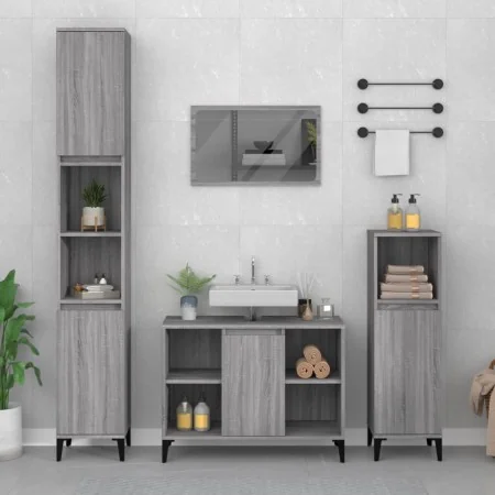 Armario de lavabo madera contrachapada gris Sonoma 80x33x60 cm von , Badezimmerwaschtische - Ref: Foro24-821298, Preis: 70,48...