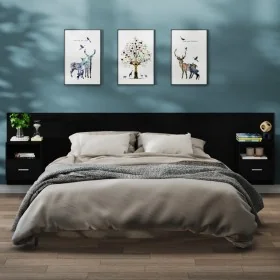 Mesitas de noche de pared 2 unidades negras by , Nightstands - Ref: Foro24-811010, Price: 125,89 €, Discount: %