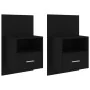 Mesitas de noche de pared 2 unidades negras de , Mesitas de noche - Ref: Foro24-811010, Precio: 125,83 €, Descuento: %