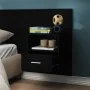 Mesitas de noche de pared 2 unidades negras de , Mesitas de noche - Ref: Foro24-811010, Precio: 125,83 €, Descuento: %