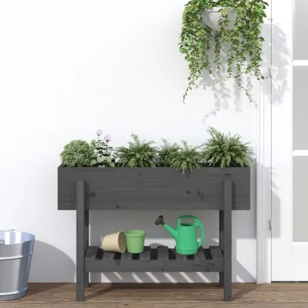 Arriate elevado de jardín madera maciza pino gris 101x30x69 cm von , Töpfe und Pflanzgefäße - Ref: Foro24-825242, Preis: 74,2...