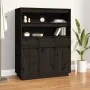 Aparador alto de madera maciza de pino negro 89x40x116,5 cm de , Aparadores - Ref: Foro24-818219, Precio: 208,23 €, Descuento: %
