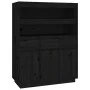 Aparador alto de madera maciza de pino negro 89x40x116,5 cm de , Aparadores - Ref: Foro24-818219, Precio: 208,23 €, Descuento: %