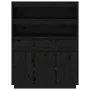 Aparador alto de madera maciza de pino negro 89x40x116,5 cm de , Aparadores - Ref: Foro24-818219, Precio: 208,23 €, Descuento: %