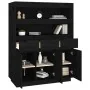 Aparador alto de madera maciza de pino negro 89x40x116,5 cm de , Aparadores - Ref: Foro24-818219, Precio: 208,23 €, Descuento: %