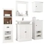 Juego de muebles de baño 5 piezas madera maciza blanco de , Muebles de baño - Ref: Foro24-338553, Precio: 536,20 €, Descuento: %