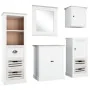 Juego de muebles de baño 5 piezas madera maciza blanco de , Muebles de baño - Ref: Foro24-338553, Precio: 536,20 €, Descuento: %