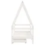 Estructura cama niños con cajones madera pino blanco 70x140 cm by , Cribs and beds for children - Ref: Foro24-834472, Price: ...
