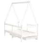 Estructura cama niños con cajones madera pino blanco 70x140 cm by , Cribs and beds for children - Ref: Foro24-834472, Price: ...