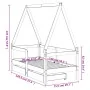 Estructura cama niños con cajones madera pino blanco 70x140 cm by , Cribs and beds for children - Ref: Foro24-834472, Price: ...