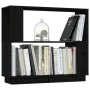 Estantería/divisor de espacios madera de pino negro 80x25x70 cm de , Librerías y estanterías - Ref: Foro24-814053, Precio: 50...