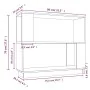 Estantería/divisor de espacios madera de pino negro 80x25x70 cm de , Librerías y estanterías - Ref: Foro24-814053, Precio: 50...