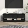 Mueble de TV de madera maciza de pino negro 110,5x34x40 cm von , TV-Möbel - Ref: Foro24-813848, Preis: 80,45 €, Rabatt: %