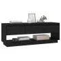 Mueble de TV de madera maciza de pino negro 110,5x34x40 cm von , TV-Möbel - Ref: Foro24-813848, Preis: 80,45 €, Rabatt: %
