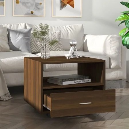 Mesa de centro madera de ingeniería marrón roble 55x55x40 cm by , Coffee table - Ref: Foro24-816939, Price: 57,41 €, Discount: %