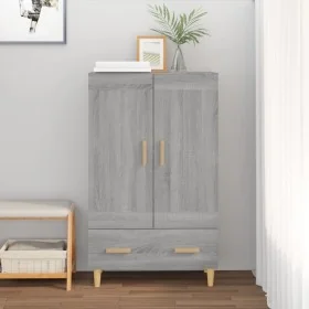 Aparador alto de madera contrachapada gris Sonoma 70x31x115 cm by , Sideboards - Ref: Foro24-817484, Price: 80,74 €, Discount: %