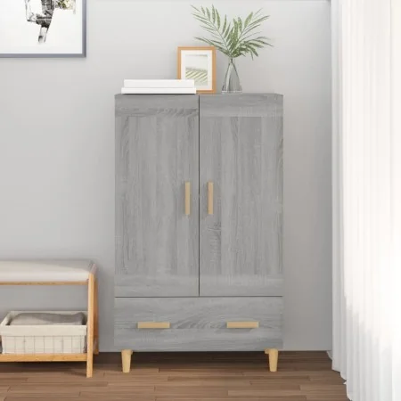 Aparador alto de madera contrachapada gris Sonoma 70x31x115 cm de , Aparadores - Ref: Foro24-817484, Precio: 80,74 €, Descuen...