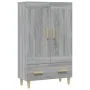 Aparador alto de madera contrachapada gris Sonoma 70x31x115 cm de , Aparadores - Ref: Foro24-817484, Precio: 80,74 €, Descuen...