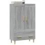 Aparador alto de madera contrachapada gris Sonoma 70x31x115 cm de , Aparadores - Ref: Foro24-817484, Precio: 80,74 €, Descuen...