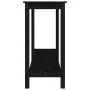 Mesa consola madera maciza de pino negro 110x40x80 cm by , Side tables - Ref: Foro24-822286, Price: 130,53 €, Discount: %