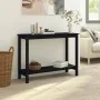 Mesa consola madera maciza de pino negro 110x40x80 cm by , Side tables - Ref: Foro24-822286, Price: 130,53 €, Discount: %