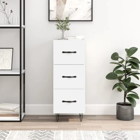 Aparador madera de ingeniería blanco 34,5x34x90 cm de , Aparadores - Ref: Foro24-828596, Precio: 66,55 €, Descuento: %
