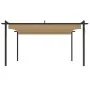 Cenador de jardín con techo retráctil gris taupé 4x3 m by , Tents and gazebos - Ref: Foro24-318539, Price: 520,60 €, Discount: %