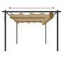 Cenador de jardín con techo retráctil gris taupé 4x3 m by , Tents and gazebos - Ref: Foro24-318539, Price: 520,60 €, Discount: %