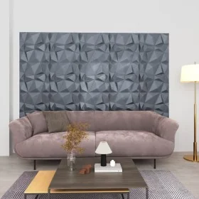 Paneles de pared 3D 12 unidades gris diamante 3 m² 50x50 cm by , Wall covering - Ref: Foro24-340589, Price: 52,72 €, Discount: %