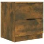 Mesita de noche madera contrachapada color roble ahumado by , Nightstands - Ref: Foro24-817033, Price: 32,88 €, Discount: %
