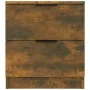 Mesita de noche madera contrachapada color roble ahumado by , Nightstands - Ref: Foro24-817033, Price: 32,88 €, Discount: %