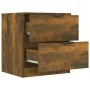 Mesita de noche madera contrachapada color roble ahumado by , Nightstands - Ref: Foro24-817033, Price: 32,88 €, Discount: %