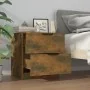 Mesita de noche madera contrachapada color roble ahumado by , Nightstands - Ref: Foro24-817033, Price: 32,88 €, Discount: %