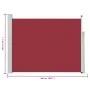 Toldo lateral retráctil para patio rojo 140x500 cm de , Sombrillas - Ref: Foro24-317919, Precio: 81,17 €, Descuento: %