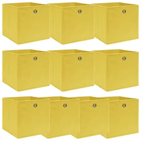 Cajas de almacenaje 10 uds tela amarillo 32x32x32 cm von , Aufbewahrungskörbe - Ref: Foro24-288367, Preis: 50,80 €, Rabatt: %