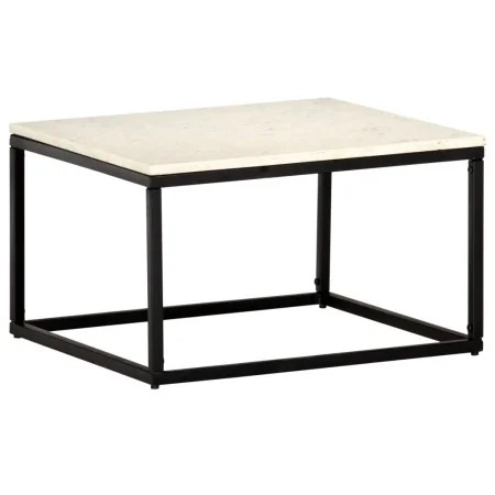 Mesa de centro piedra real textura de mármol blanco 60x60x35 cm de , Mesas de centro - Ref: Foro24-286439, Precio: 87,51 €, D...
