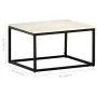 Mesa de centro piedra real textura de mármol blanco 60x60x35 cm de , Mesas de centro - Ref: Foro24-286439, Precio: 87,51 €, D...