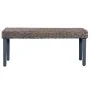 Banco de ratán kubu y madera maciza de mango gris 110 cm von , Ess- und Küchenbänke - Ref: Foro24-285789, Preis: 86,56 €, Rab...
