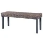 Banco de ratán kubu y madera maciza de mango gris 110 cm von , Ess- und Küchenbänke - Ref: Foro24-285789, Preis: 86,56 €, Rab...