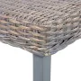 Banco de ratán kubu y madera maciza de mango gris 110 cm von , Ess- und Küchenbänke - Ref: Foro24-285789, Preis: 86,56 €, Rab...