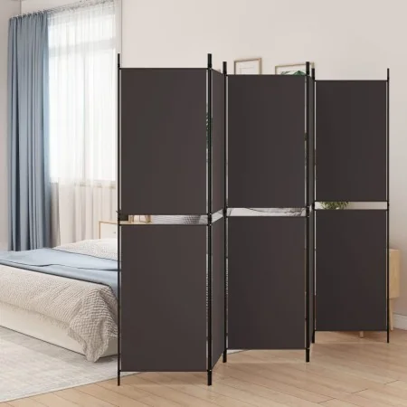 Biombo divisor de 5 paneles de tela marrón 250x180 cm von , Raumteiler - Ref: Foro24-350219, Preis: 56,56 €, Rabatt: %