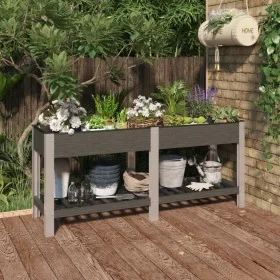 Arriate de jardín con estante WPC gris 175x50x75 cm von , Töpfe und Pflanzgefäße - Ref: Foro24-362572, Preis: 198,65 €, Rabat...