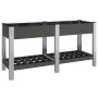 Arriate de jardín con estante WPC gris 175x50x75 cm by , Pots and planters - Ref: Foro24-362572, Price: 198,65 €, Discount: %