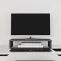 Soporte de monitor madera maciza de pino gris 50x27x10 cm by , Computer bases and risers - Ref: Foro24-813946, Price: 25,70 €...