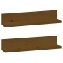 Estantes de pared 2 uds madera de pino marrón miel 50x11x9 cm by , Shelves and shelves - Ref: Foro24-823602, Price: 18,83 €, ...