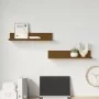 Estantes de pared 2 uds madera de pino marrón miel 50x11x9 cm by , Shelves and shelves - Ref: Foro24-823602, Price: 18,83 €, ...
